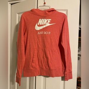 Nike youth large light hoodie heather coral color